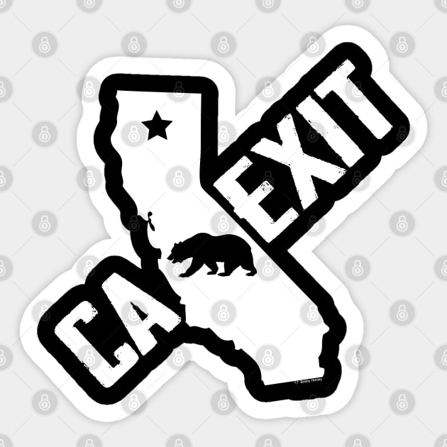 CALEXIT   (White) Sticker by Illustratorator